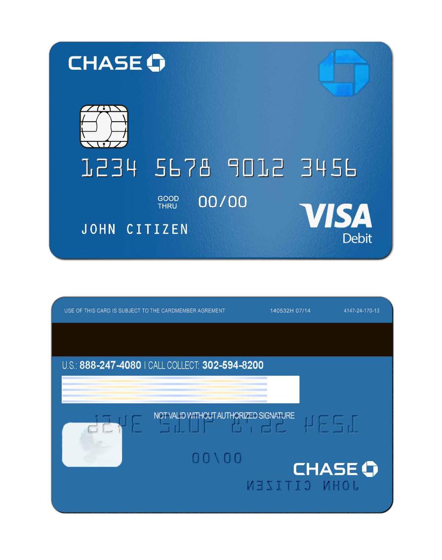 USA Chase bank visa card